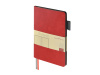 Блокнот А5 Boston, красный с серым срезом