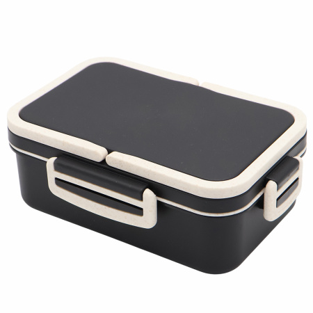 Ланчбокс (контейнер для еды) Inar из пшеничного волокна, чёрный.