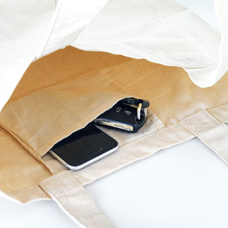 BETO. Сумка 280гр из 100% хлопка канва, Натуральный светлый