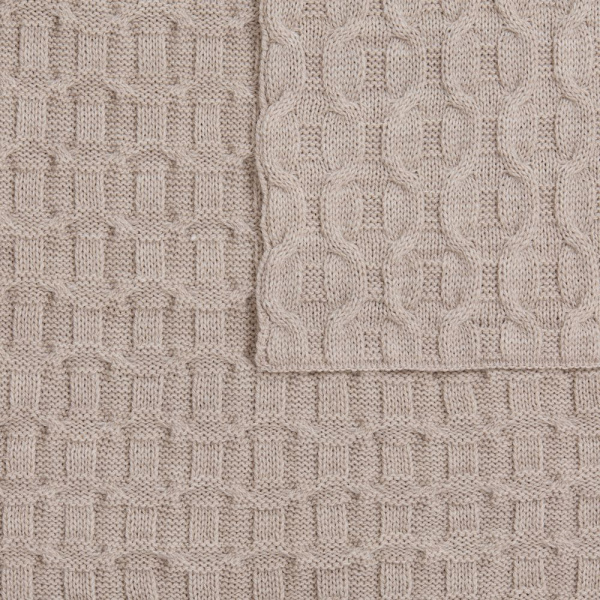 Плед Braidera, бежевый меланж