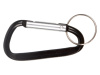 Брелок-карабин из переработанного алюминия Alumina, черный