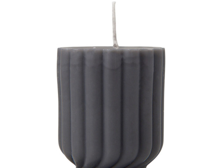 Набор свечей с гранями Vela, темно-серый, белый