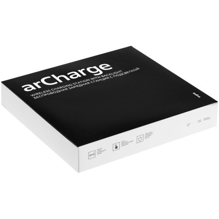 Cтанция для беспроводной зарядки с подсветкой arCharge, белая Cтанция для беспроводной зарядки с подсветкой arCharge, белая