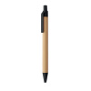 Push button ball pen in bamboo