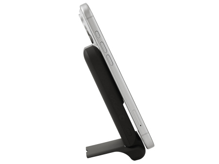 Беспроводной внешний аккумулятор с подсветкой лого и подставкой Magflash, 10000 мАч, 15 Вт, черный