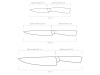 Набор из 3 кухонных ножей в универсальном блоке,  NADOBA, серия UNA