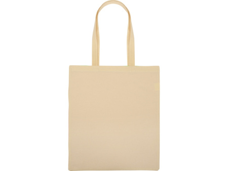 Сумка для шопинга Twin двухцветная из хлопка, 180 г/м2, зеленое яблоко/натуральный