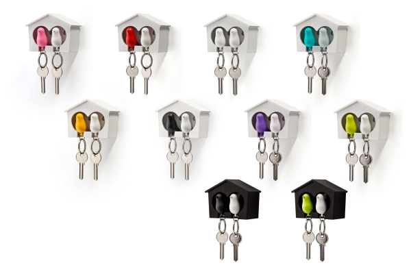 Держатель и брелок для ключей Duo Sparrow, белый