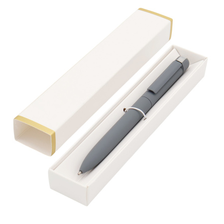 Ручка Espada в коробке Cradle белой с позолотой, серый