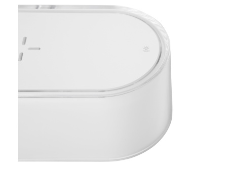 Ночник с беспроводной зарядкой и RGB подсветкой Miracle, 15 Вт, белый (Р) Ночник с беспроводной зарядкой и RGB подсветкой Miracle, 15 Вт, белый (Р)