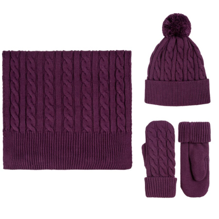 Варежки Heat Trick, баклажановые, размер L/XL