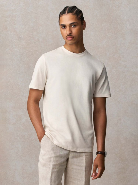 Футболка унисекс Lyam, молочно-белая, размер XS