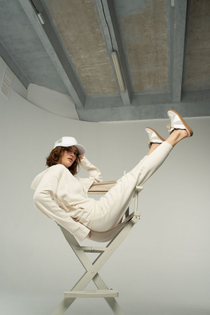 Джоггеры J2, молочно-белые, размер XS/S