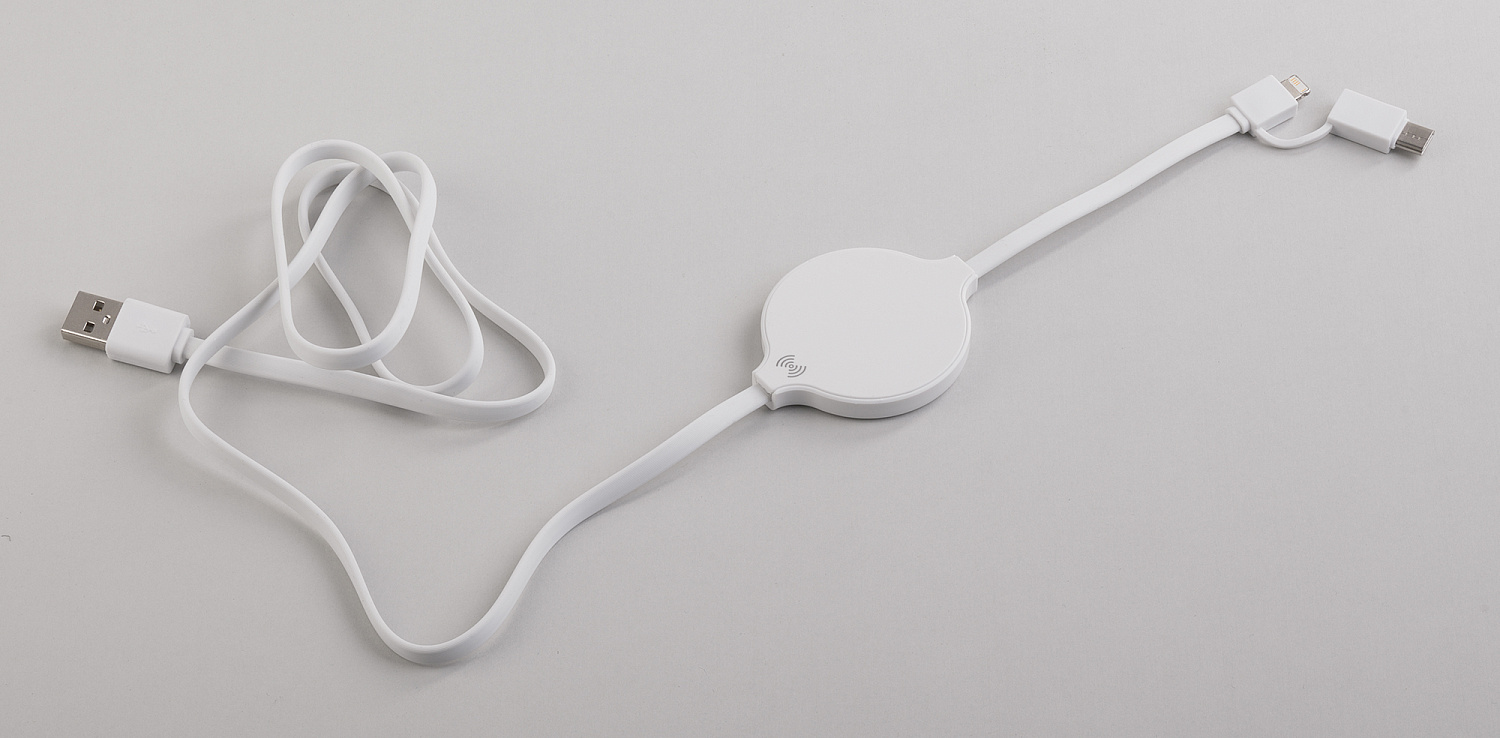 Кабель "Energy" с функцией беспроводного зарядного устройства Кабель "Energy" с функцией беспроводного зарядного устройства