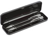 Набор Онтарио: ручка шариковая, карандаш механический, черный/серебристый