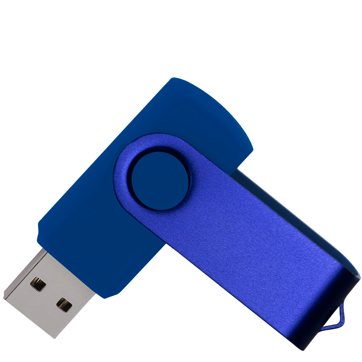 Флеш накопитель USB 2.0 Twister 8GB, пластик Софт Тач/металл, синий/синий