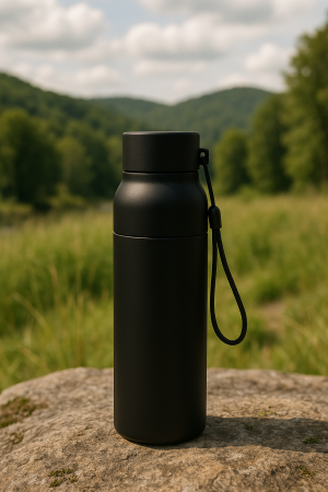 Термобутылка Button Black (черный)