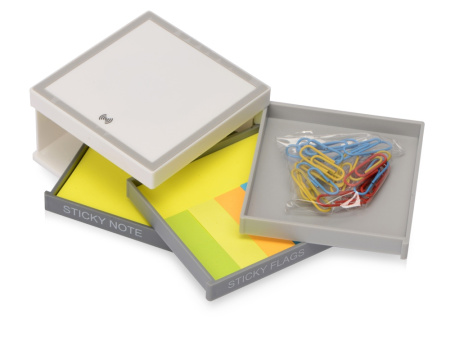 Настольный органайзер с функцией беспроводной зарядки, белый Настольный органайзер с функцией беспроводной зарядки, белый