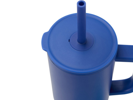 Герметичная термокружка Brady с силиконовой трубочкой, переработанная сталь, 900 мл