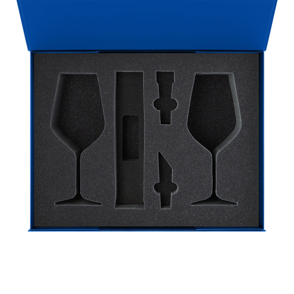 Ложемент под 2 бокала для вина + набор для вина Сакраменто (Sacramento) в большую коробку-трансформер (арт. 695722)
