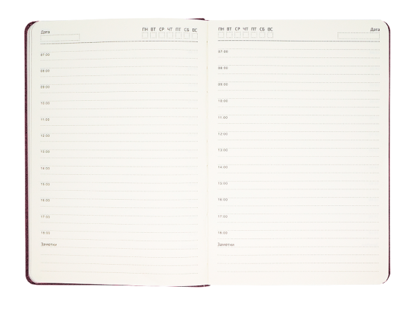 Ежедневник Flexy Milano А5, бордовый, недатированный, в гибкой обложке