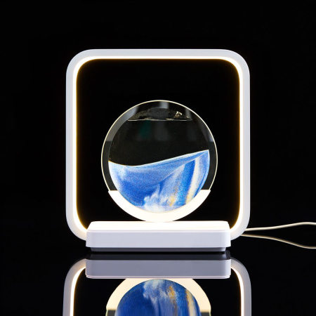 Интерьерный светильник с беспроводной зарядкой Sandflow, белый Интерьерный светильник с беспроводной зарядкой Sandflow, белый