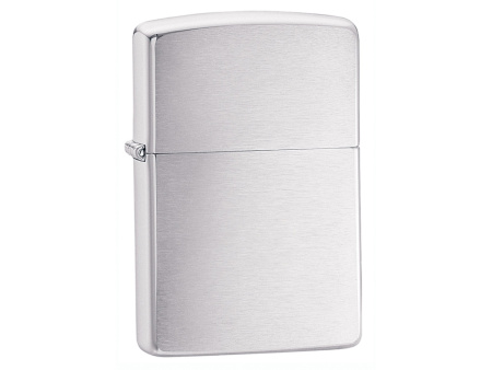 Зажигалка ZIPPO Classic с покрытием Brushed Chrome, латунь/сталь, серебристая, матовая, 38x13x57 мм