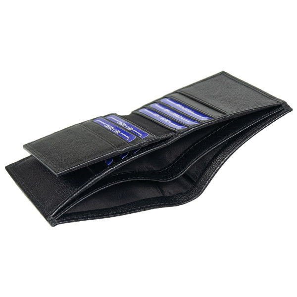 Кошелек с картхолдером Leather Plain, чёрный