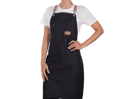 Джинсовый фартук с карманами Fry, черный
