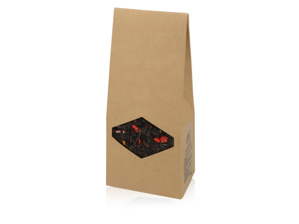 Подарочный набор с зонтом и термобутылкой в шопере, синий