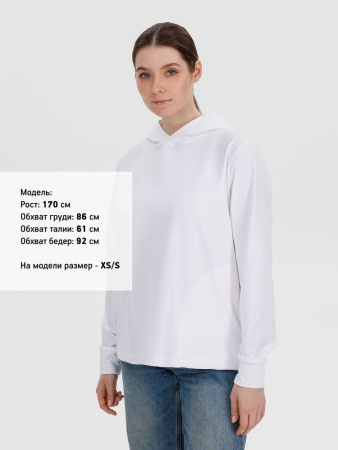 Худи унисекс Morfiss, белое, размер XS/S