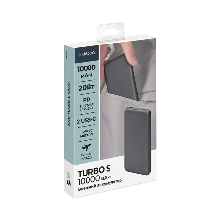 Внешний АКБ NRG Turbo S 20000 mAh, 20Вт