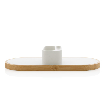 Док-станция Ontario 2-в-1 с органайзером из переработанного пластика RCS, 10 Вт Док-станция Ontario 2-в-1 с органайзером из переработанного пластика RCS, 10 Вт