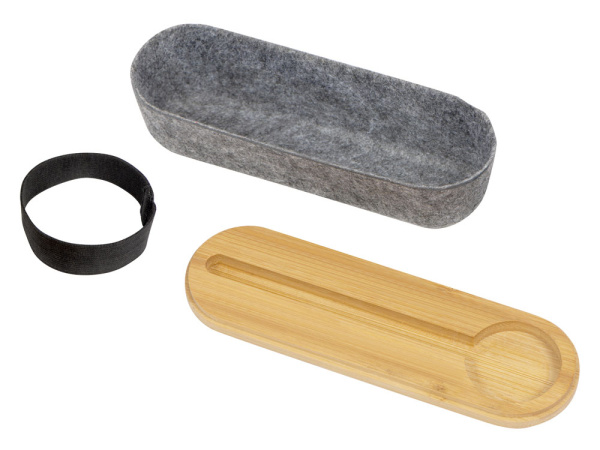 Пенал с линейкой и подставкой для телефона из бамбука Haruki