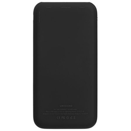 Внешний аккумулятор Uniscend All Day Compact 10000 мАч, черный
