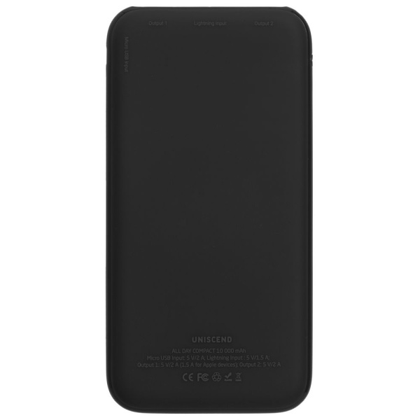 Внешний аккумулятор Uniscend All Day Compact 10000 мАч, черный