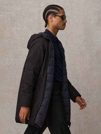 Куртка-парка унисекс Reverse, черная, размер 3XL