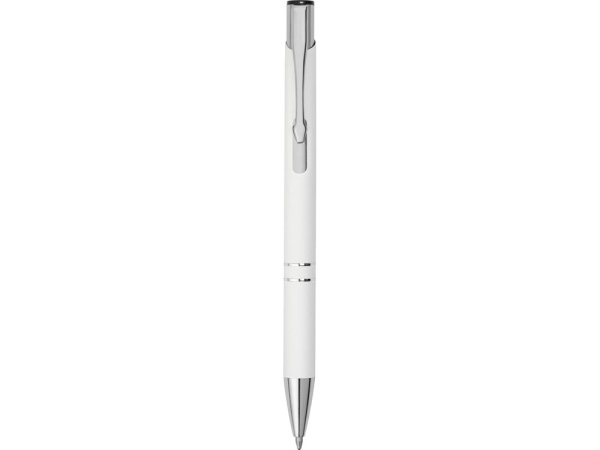 Ручка металлическая шариковая Legend Gum софт-тач, белый