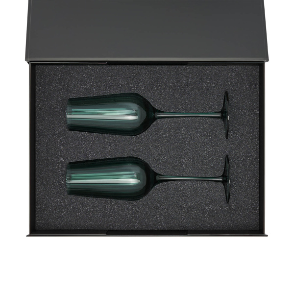 Ложемент под 2 бокала для шампанского (рифленое стекло) в среднюю коробку-трансформер (арт. 695721)