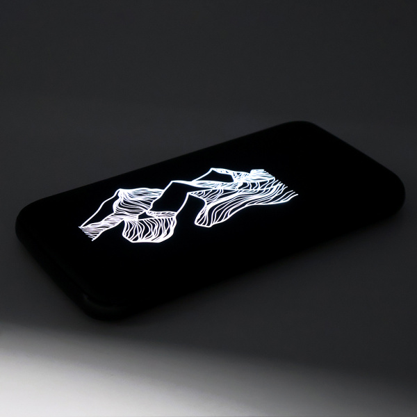 Внешний аккумулятор Kugo, 10000 mAh с подсветкой гравировки, черный