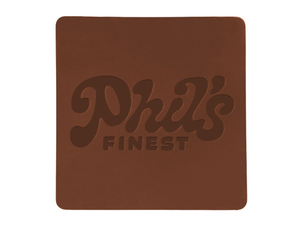 ПАТЧ КВАДРАТ soft-touch (коричневый ) 5,5 х 5,5 см