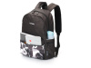Рюкзак TORBER ГРАФФИТИ, серый с карманом черно-белого цвета, полиэстер, 44 х 31 х 18 см