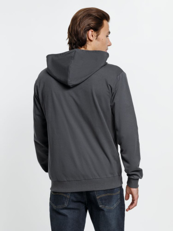 Толстовка на молнии с капюшоном Siverga 2.0, темно-серая (графит), размер XS