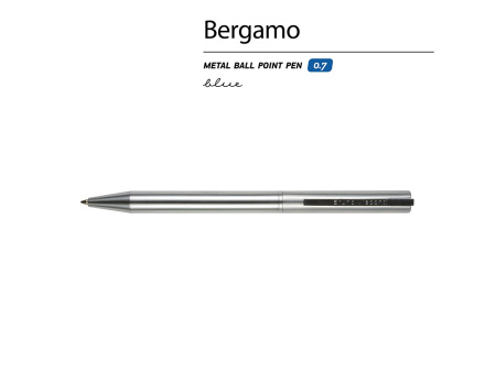 Ручка металлическая шариковая Bergamo, розовое золото