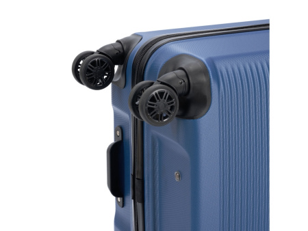 Чемодан TORBER КАСПИЙ, тёмно-синий, ABS-пластик, 43 х 26 х 68 см, 64 л