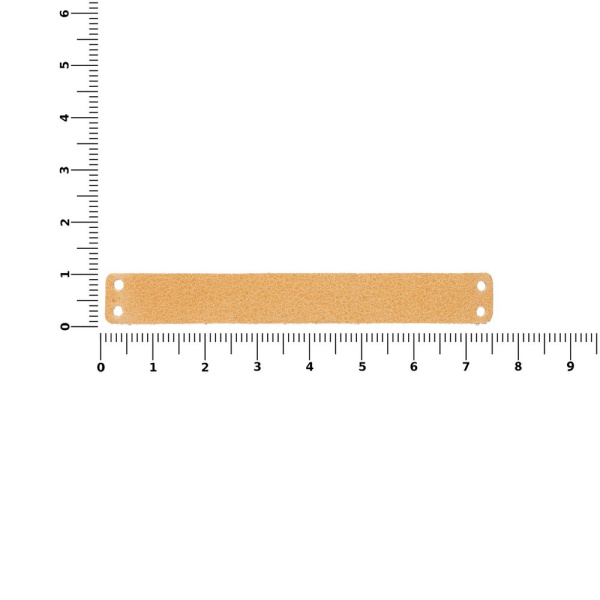 Лейбл кожаный Beta, XS, бежевый