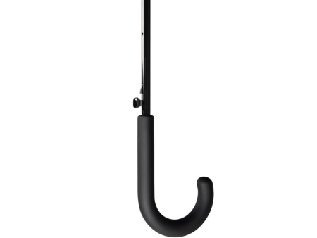 Зонт-трость Reviver с куполом из переработанного пластика, черный