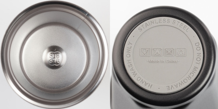 Термостакан "Legend" 390 мл с индикацией температуры, покрытие пудра, черный #