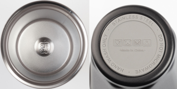 Термостакан "Legend" 390 мл с индикацией температуры, покрытие пудра, черный #