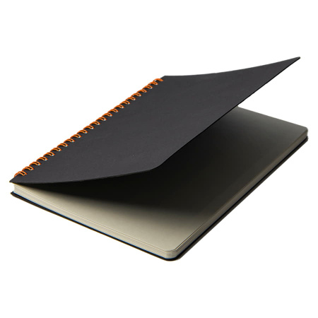 Блокнот на двойной пружине HELIX, 143 х 205 мм, черный с оранжевым, блок в линейку